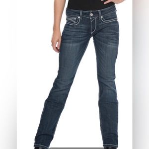New. Ariat REAL mid rise straight 32 L. 34” inseam. 8.5” bottoms